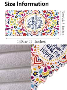 1 Khăn Microfiber Đi Biển, Giọt Nước & Đồ Họa Khẩu Hiệu Du Lịch Khăn Đi Biển Cho Ngoài Trời - Nhiều màu - Xem 2