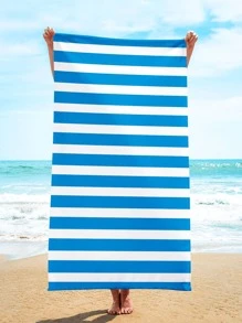 1 cái Khăn tắm biển sợi nhỏ, Khăn tắm biển du lịch họa tiết sọc cho ngoài trời - Nhiều màu - Xem 1