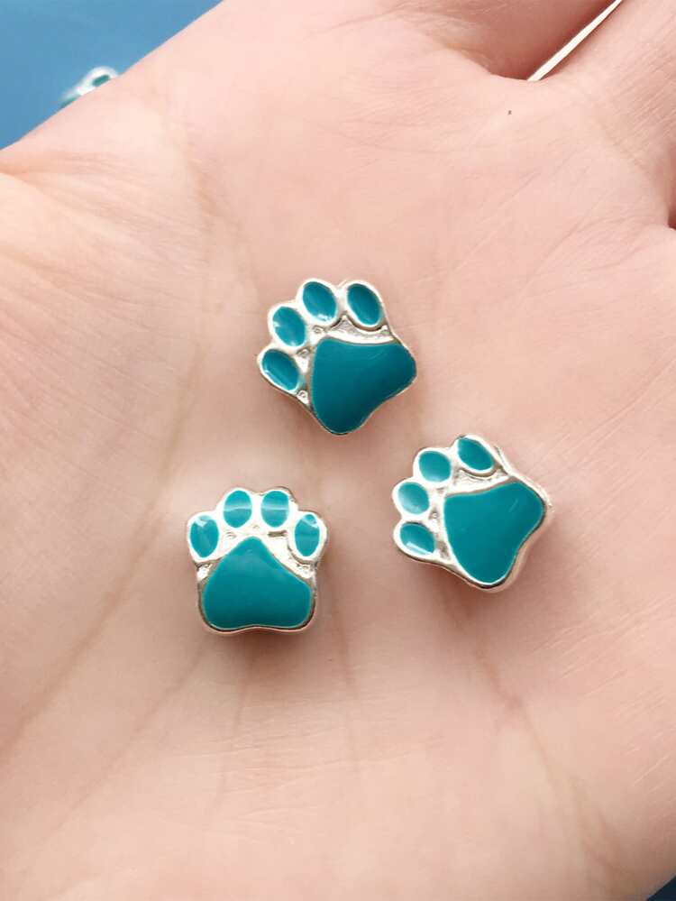 10pcs/set Paw Design DIY Bead - Blue - View 2