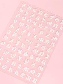 FULL BEAUTY 2 tờ Thư Họa Tiết Móng Tay Nghệ Thuật Miếng Dán Miếng Dán Móng Tay DIY - trắng - Xem 4