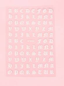 FULL BEAUTY 2 tờ Thư Họa Tiết Móng Tay Nghệ Thuật Miếng Dán Miếng Dán Móng Tay DIY - trắng - Xem 5