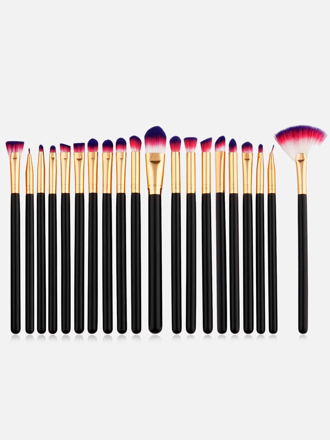 20pcs Supergrip Powder Makeup Brush Set,Brush Set,Makeup Brush Kit,Make Up Brush Set,Make Up Set Complete,Makeup Brush Set,Complete Makeup Kit,Brush Kit,Brushes Makeup Set,Makeup Gift Set - Black - View 1