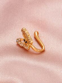 Vòng bít mũi trang trí hình bướm đính đá Zirconia - Vàng - Xem 2
