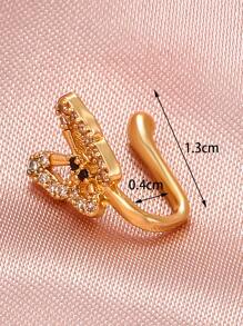 Vòng bít mũi trang trí hình bướm đính đá Zirconia - Vàng - Xem 5