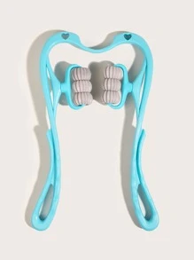 頸部按摩器，1入組觸發點滾輪頸椎按摩器，用於放鬆深層組織手持式肩部按摩器工具，帶6入組球按摩點，適用於腿部腰部頸部和肩部放鬆器（藍色） - 藍色 - 查看 2