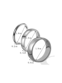 3件套不锈钢经典款2mm、4mm、6mm内外球耦合环套装 - 銀色 - 查看 4
