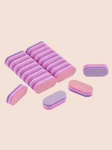 20入組100/180砂磨塊銼海綿指甲拋光器專業美甲工具適用於丙烯酸指甲護理最佳天然指甲護理 - 彩色 - 查看 4