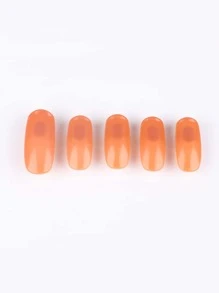 FULL BEAUTY 100 cái Nail Art Thực hành Nail Fake, Đối với Nail Thực hành Đối với Nail Acrylic, Luyện ngón tay cho Người mới bắt đầu Nail Art, Nail Fake Nhựa cho Đào tạo Nail Art - màu nâu - Xem 3