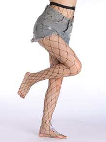 Quần tất lưới chắc chắn - màu đen - Xem 3