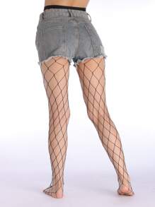 Quần tất lưới chắc chắn - màu đen - Xem 4
