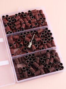 FULL BEAUTY 210入組砂帶白色1入組指甲鑽頭專業指甲修指甲電動銼刀，用於亞克力指甲修指甲修腳指甲鑽砂帶砂環帶磨頭拋光機必備用品 - 巧克力棕 - 查看 1