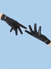 Letter Graphic Gloves