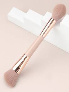 1 件 2 合 1 双头轮廓和高光刷、粉底化妆刷、双头化妆刷，用于混合液体粉末、遮瑕膏化妆品、腮红刷，快速简便使用，轻巧易于清洁 - 粉色 - 查看 2