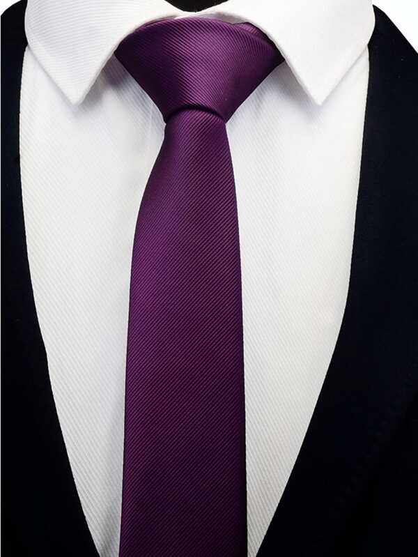 1 pieza Corbata sólida y elegante para decoración, regalo para hombres, corbata casual para hombres