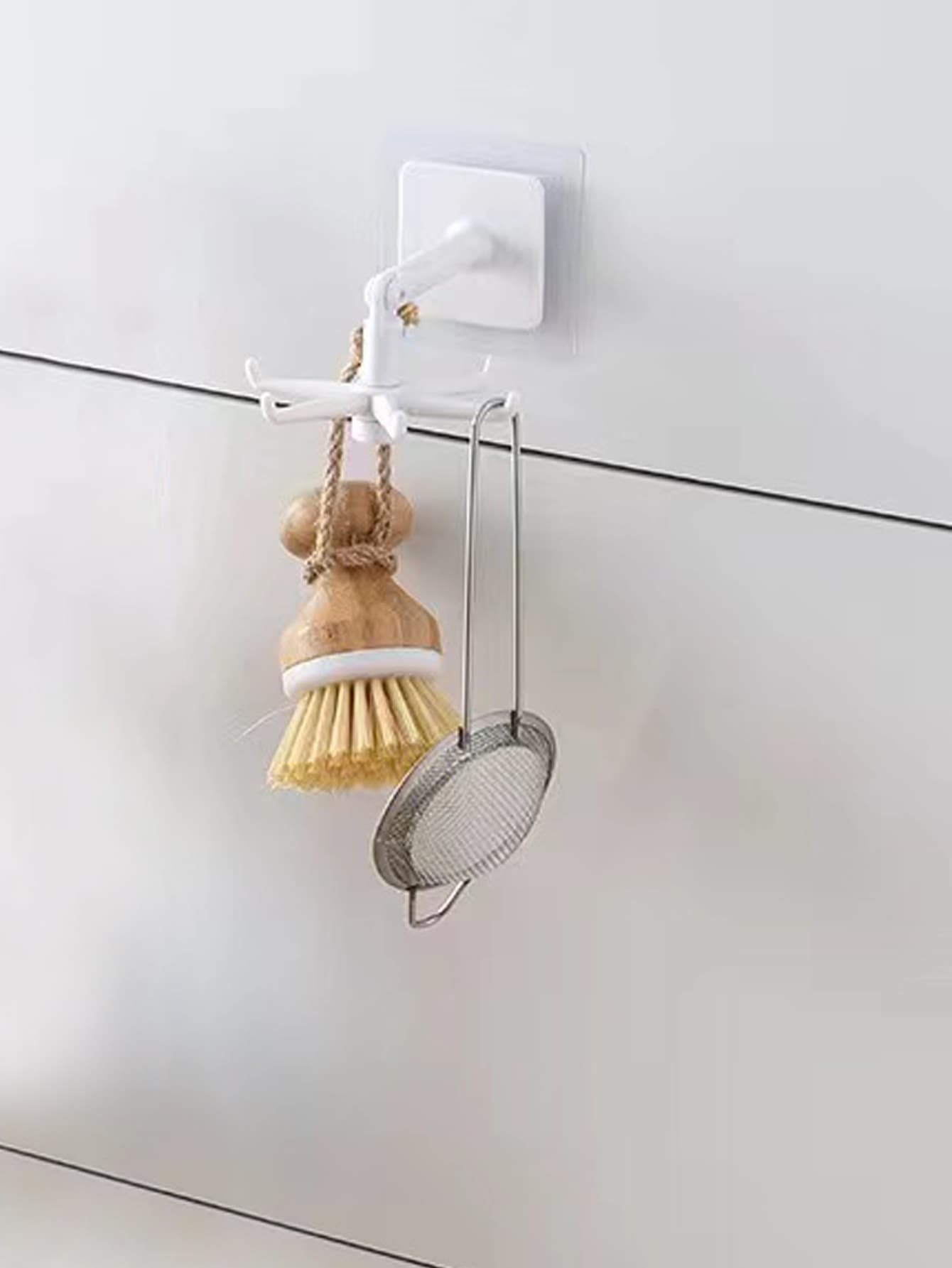 1 pieza/2 piezas/4 piezas Gancho giratorio con 6 ganchos de colores aleatorios