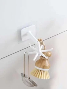 1 pieza/2 piezas/4 piezas Gancho giratorio con 6 ganchos de colores aleatorios