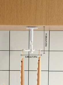 1 pieza/2 piezas/4 piezas Gancho giratorio con 6 ganchos de colores aleatorios