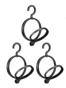3pcs Wig Storage Hanger - Black - View 1