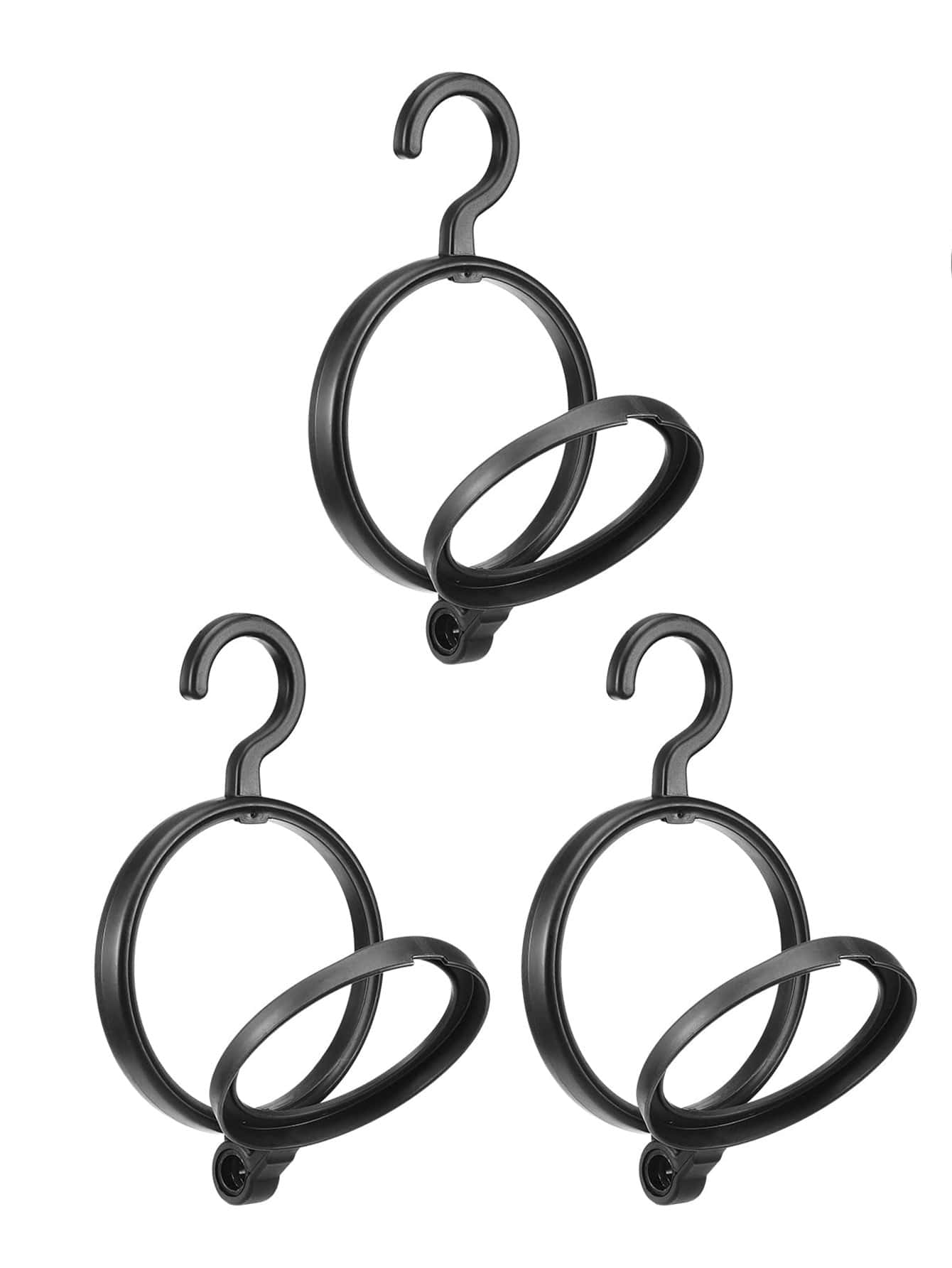 3pcs Wig Storage Hanger - Black - View 1