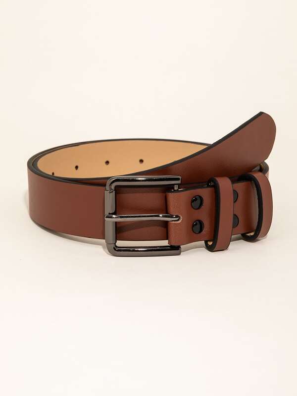 1 حزام من جلد البولي يوريثان الملون بالدبابيس للنساء لارتداء مع الجينز، حزام خصر للاستخدام اليومي العادي