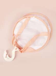 1入組晾乾網紗籃子和1入組矽膠磨砂膏墊粉色 - 粉色 - 查看 4