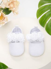 Giày búp bê em bé - trắng - Xem 2