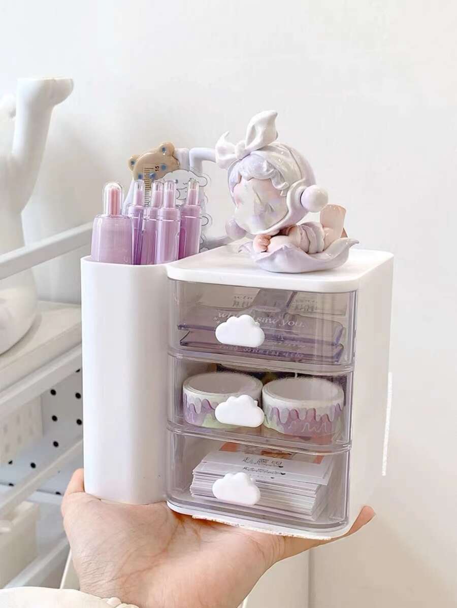 1入組多功能筆筒 - 白色 - 查看 1