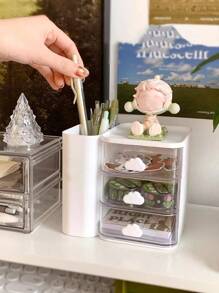 1入組多功能筆筒 - 白色 - 查看 2