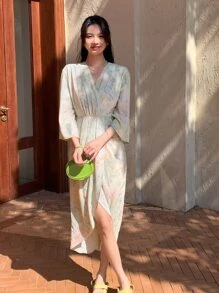 DAZY Đầm Trọn gói Hoa Tất cả trên in Boho - Nhiều màu - Xem 3