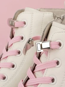 2入組無繫帶鞋帶粉色鞋配件適用於運動鞋