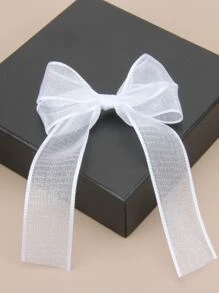 1 rouleau de ruban cadeau blanc, ruban d'emballage en polyester simple pour cadeaux, Noël