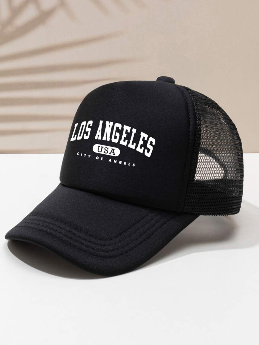 1 Nam Los Angeles In Chữ Ngoài Trời Thường Ngày Chống Nắng Có Thể Điều Chỉnh Mũ Bóng Chày Để Mặc Hàng Ngày - màu đen - Xem 1