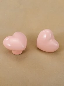 2入組/套陶瓷抽屜把手創意心形家用抽屜把手 - 淺粉色 - 查看 1