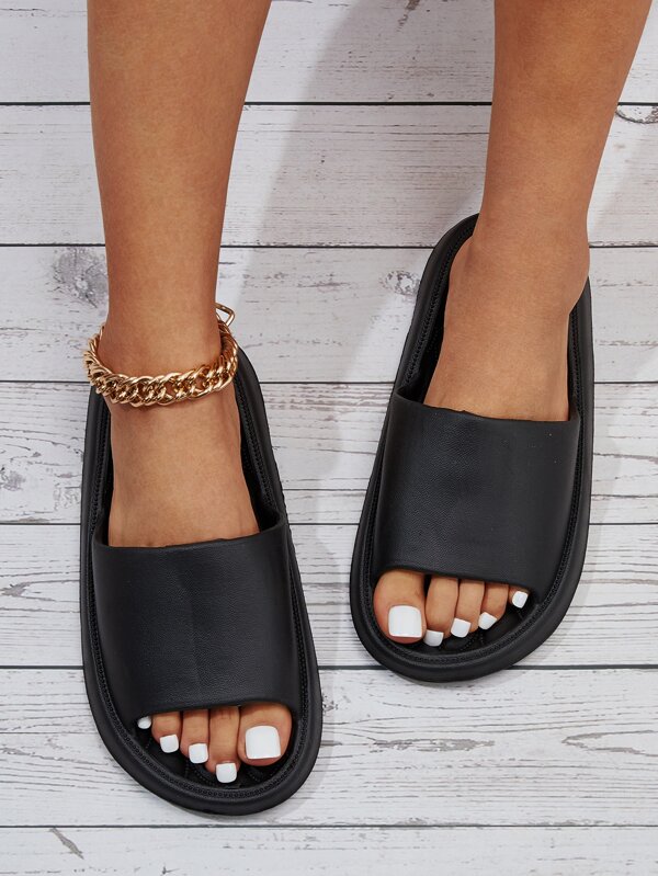 Cool Slides For Women, Minimalist Single Band EVA Slides SHEIN USA
