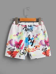 SHEIN Bộ thời trang bé trai Lá thư Giải trí - Nhiều màu - Xem 5