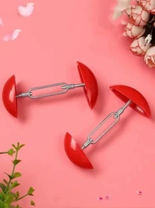 1pair ABS Shoes Accessories, Red Adjustable Shoe Spreader For Pumps - Red - View 7