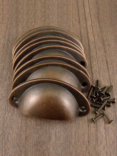 10قطع/طقم حديد درج عتيق بتصميم صدف مقبض متدرج الى منزل