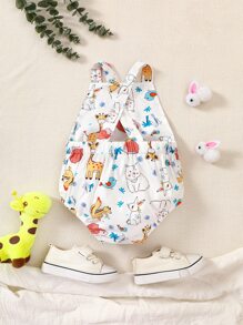 Đứa bé trai Đồ họa Hoạt hình Bodysuit áo liền thân - trắng - Xem 2