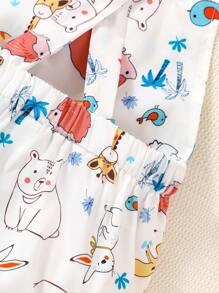 Đứa bé trai Đồ họa Hoạt hình Bodysuit áo liền thân - trắng - Xem 4