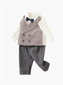 Baby Boy Chinese Republic Style Spring Top 2 In 1 Set - Multicolor - View 1