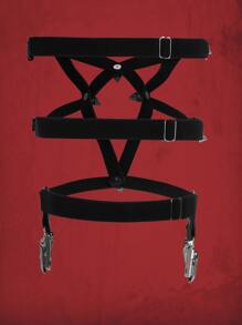 ROMWE Grunge Punk Studded Decor Garter Belt