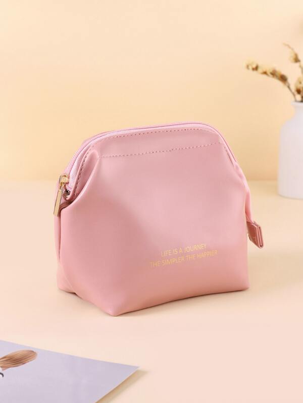 1pc Slogan Graphic Makeup Bag Storage Makeup Organizer Makeup Case