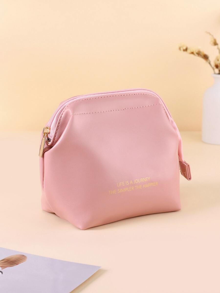 1pc Slogan Graphic Makeup Bag Storage Makeup Organizer Makeup Case