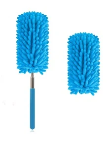 1入組藍色除塵器雪尼爾家用可伸縮除塵刷