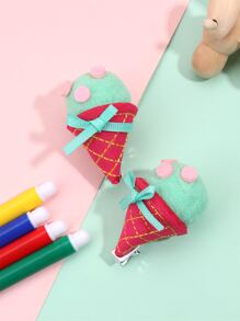 2 cái kẹp tóc trang trí kem cho bé gái - Nhiều màu - Xem 3