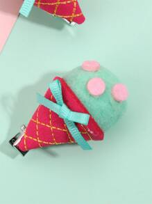 2 cái kẹp tóc trang trí kem cho bé gái - Nhiều màu - Xem 4