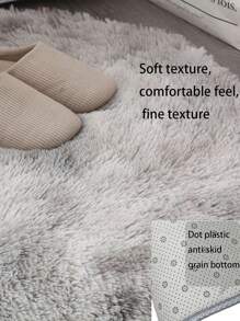 1pc Tie Dye Thảm, Polyester Fluffy Thảm sàn cho gia đình - Màu Xám nhạt - Xem 4