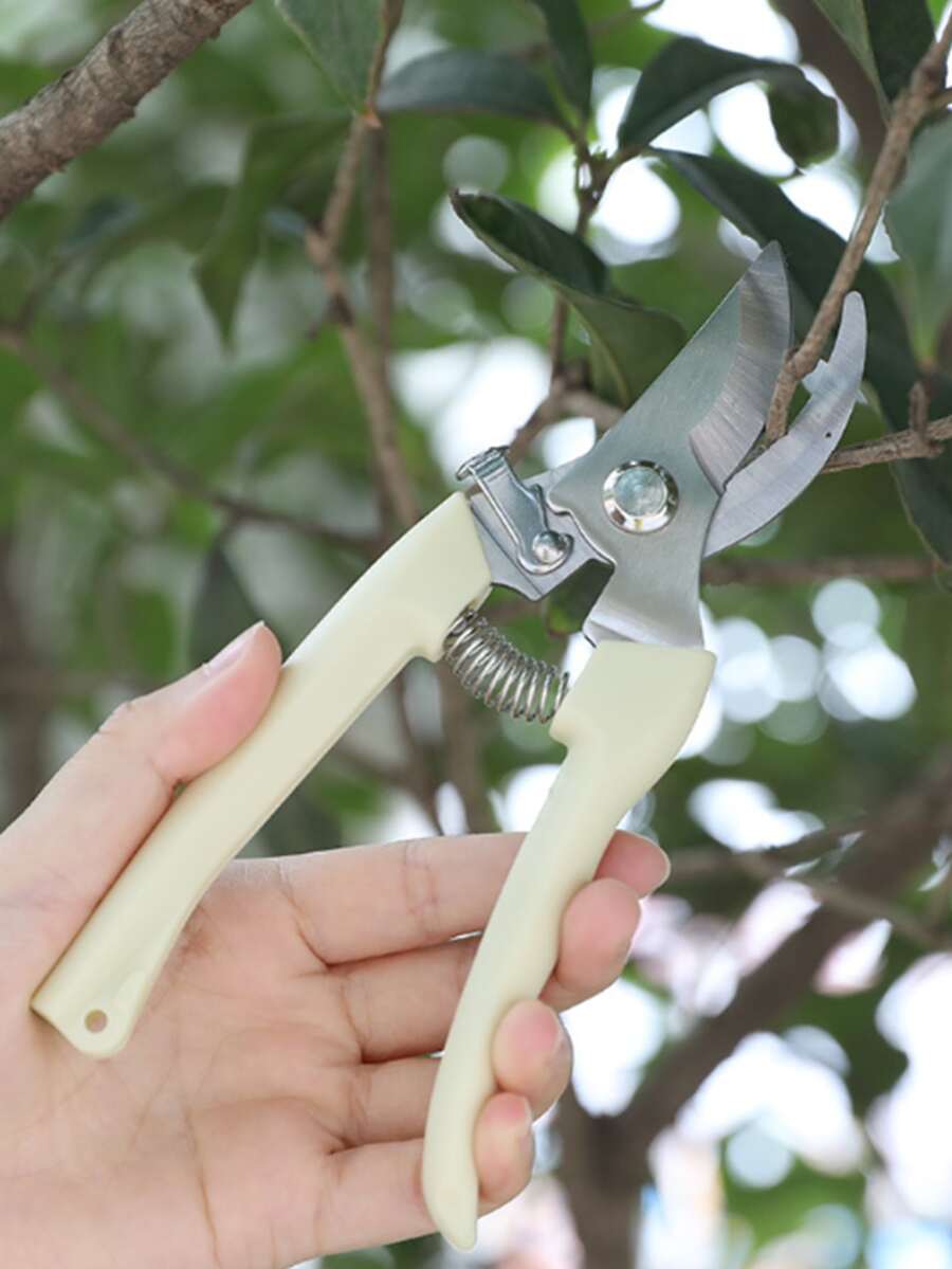 1入組套不銹鋼園藝剪刀多功能園林修枝剪 - 黃色 - 查看 1