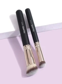 MAANGE 2pcs Professional Facial Brush Set,Foundation Brush,Concealer Brush,Makeup Tools With Soft Fiber For Easy Carrying,Brush For Travel,Brush Set,Makeup Brush Kit,Make Up Brush Set,Make Up Set Complete,Makeup Brush Set,Complete Makeup Kit,Brush Kit,Brushes Makeup Set,Makeup Gift Set,Set - Black - View 3