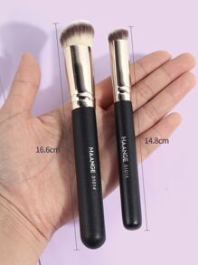 MAANGE 2pcs Professional Facial Brush Set,Foundation Brush,Concealer Brush,Makeup Tools With Soft Fiber For Easy Carrying,Brush For Travel,Brush Set,Makeup Brush Kit,Make Up Brush Set,Make Up Set Complete,Makeup Brush Set,Complete Makeup Kit,Brush Kit,Brushes Makeup Set,Makeup Gift Set,Set - Black - View 4